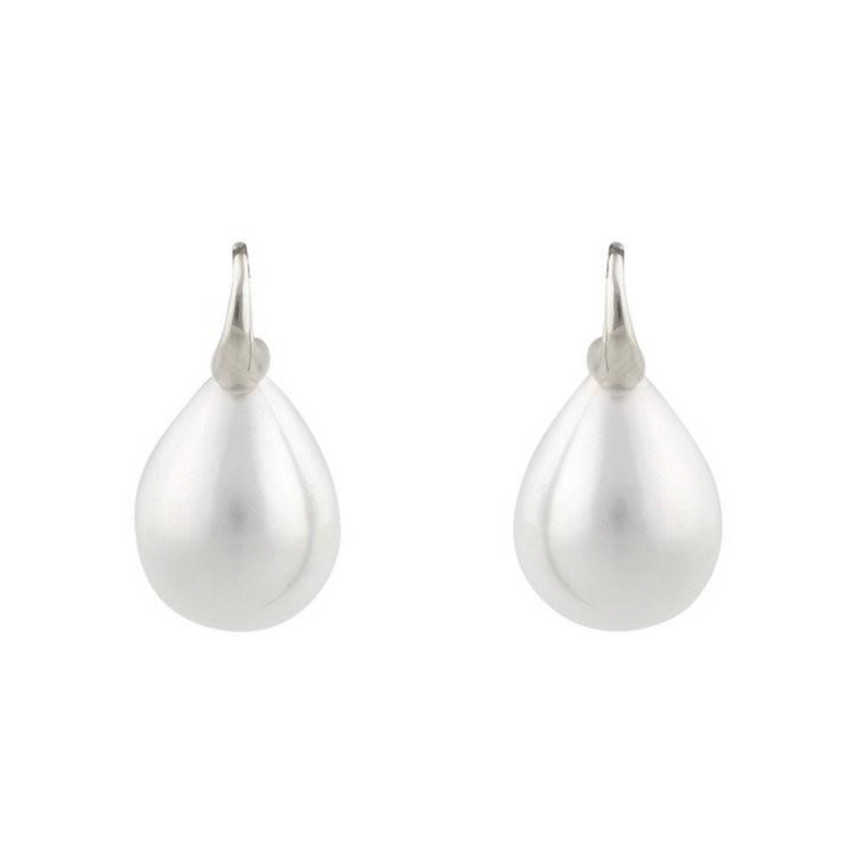 Baroque White Pearl Hook Earrings