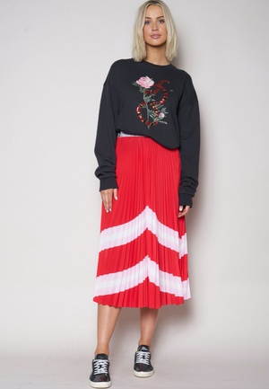 Sunray Skirt - Red / Pink /White